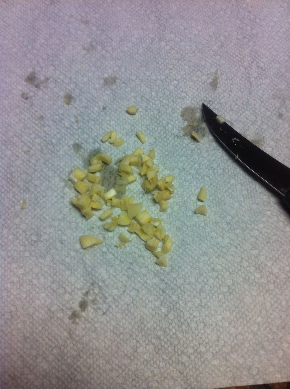 Cut up garlic
