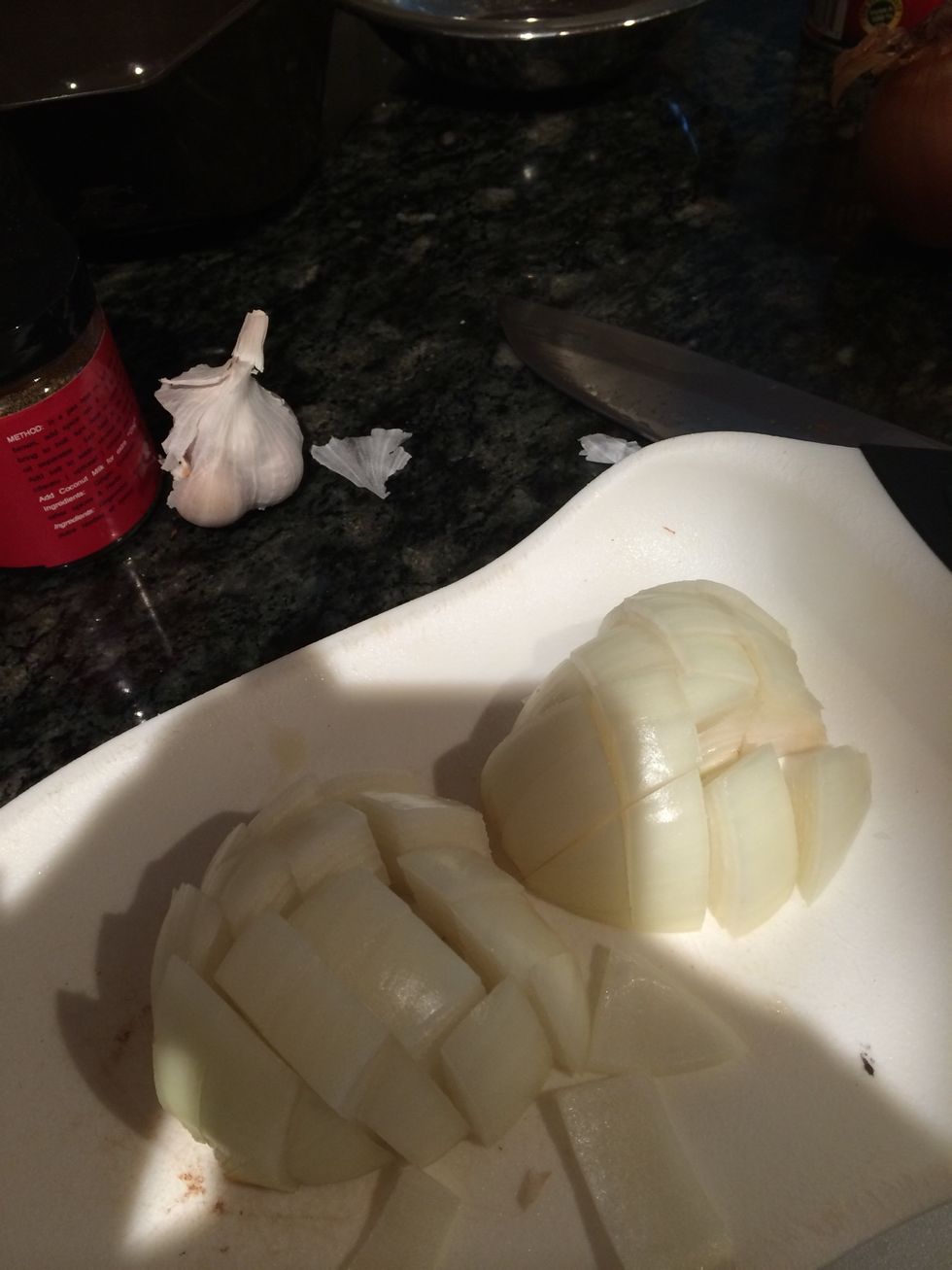 Cut up onions