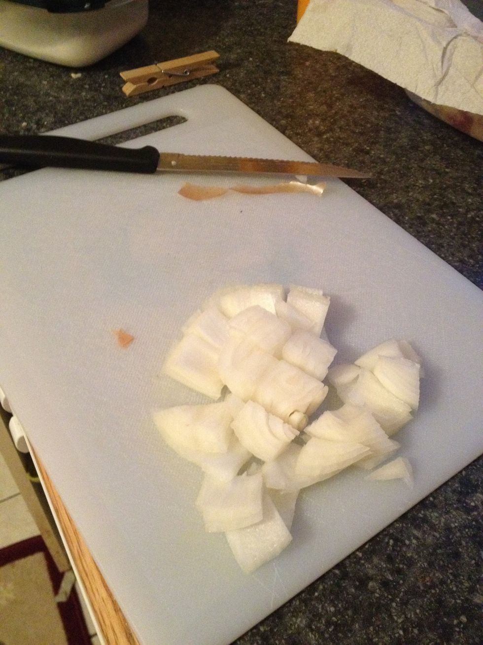 Cut up onions