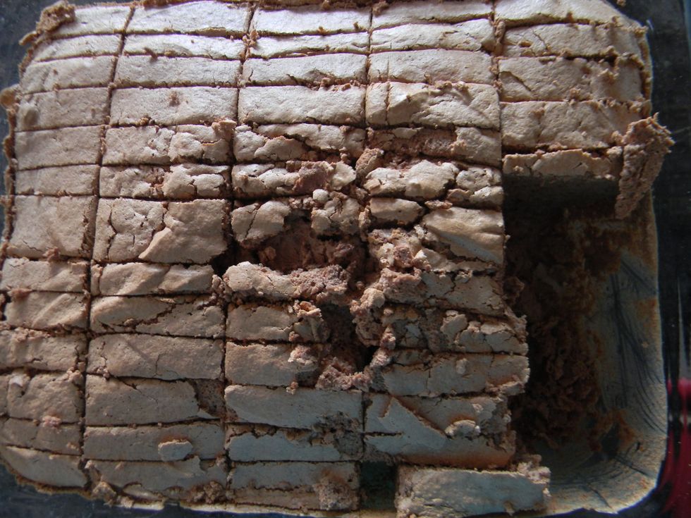 Cut up your cake into even slices.