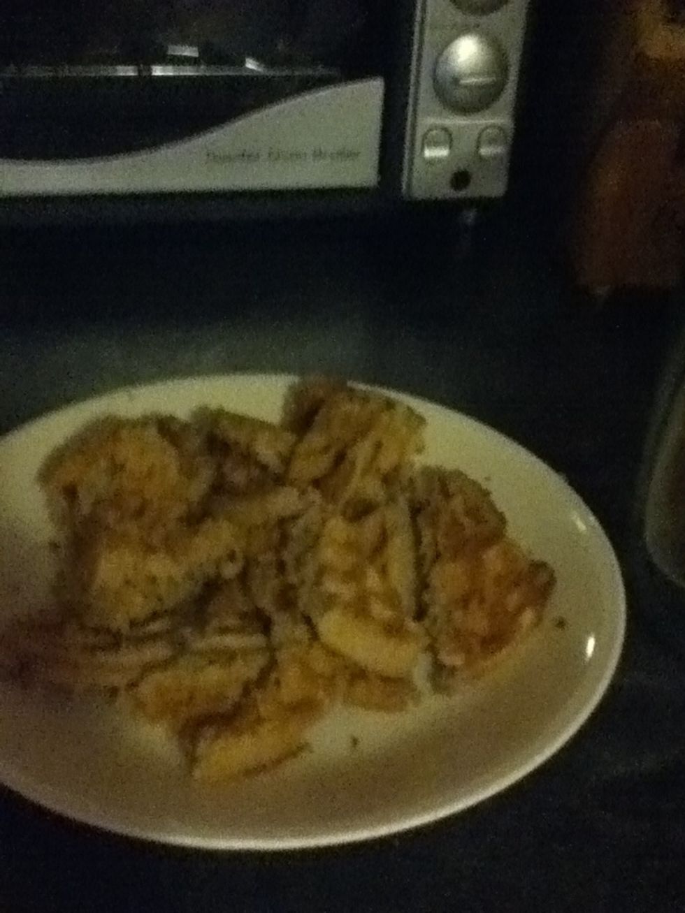 Cut up your waffles.* *this is optional