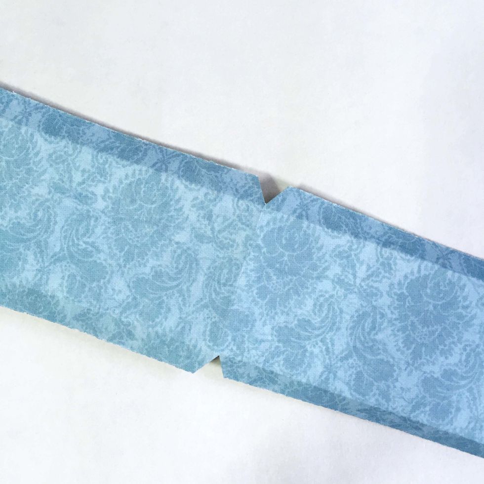 Cut Vs over at the folded area on the tabs as shown.