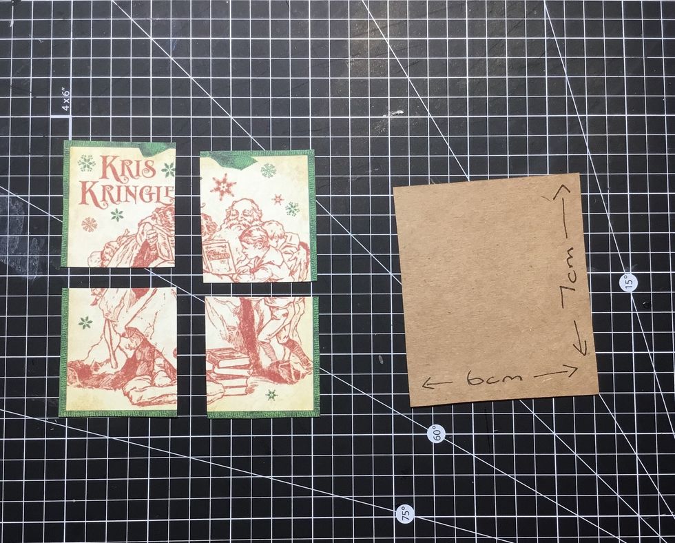 Cut what is left of the paper tag into quarters as shown.