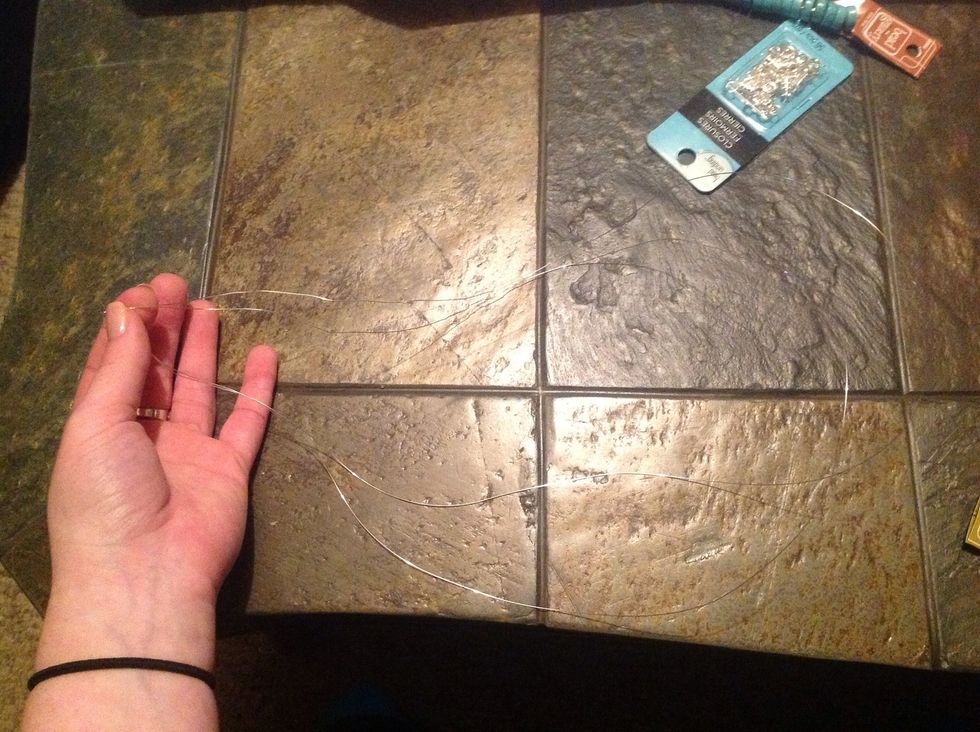 Cut wire to desired length. I doubled up my wire for added strength.