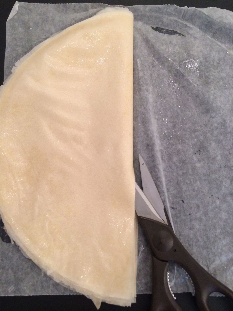 Cut with scissors or knife