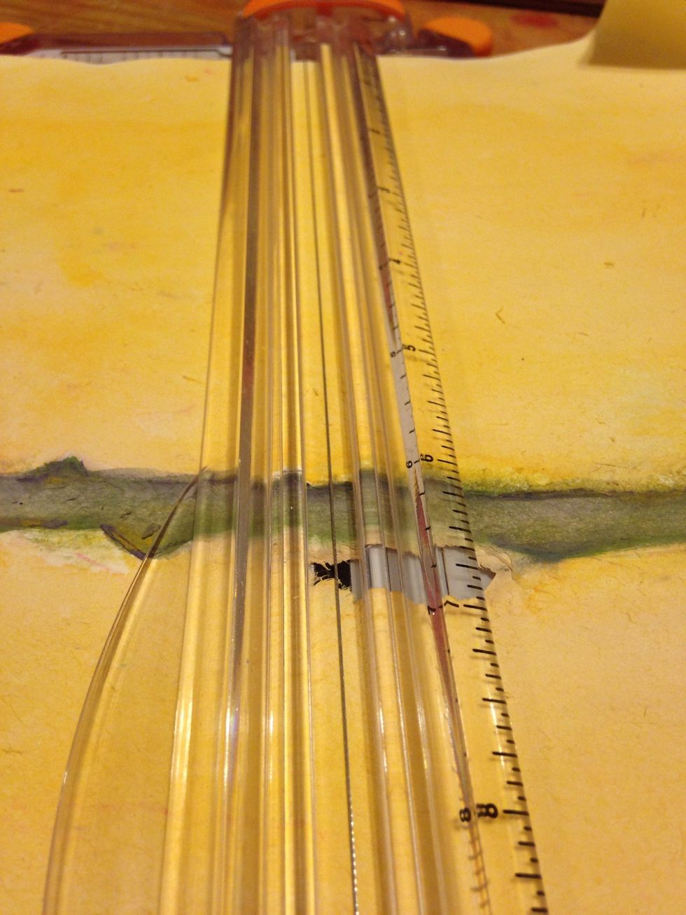 Cut your 4 sides to the size you want for framing, or just to get rid of a mistake (like mine)