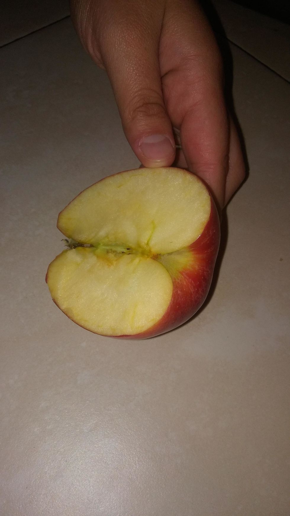 Cut your apple in half!