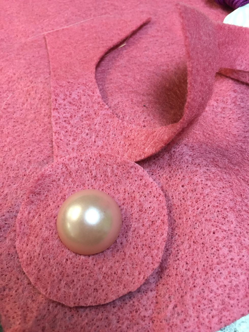 Cut your backing around your flat back bead