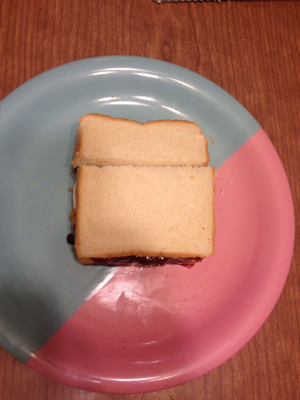 Cut your bread into thirds.