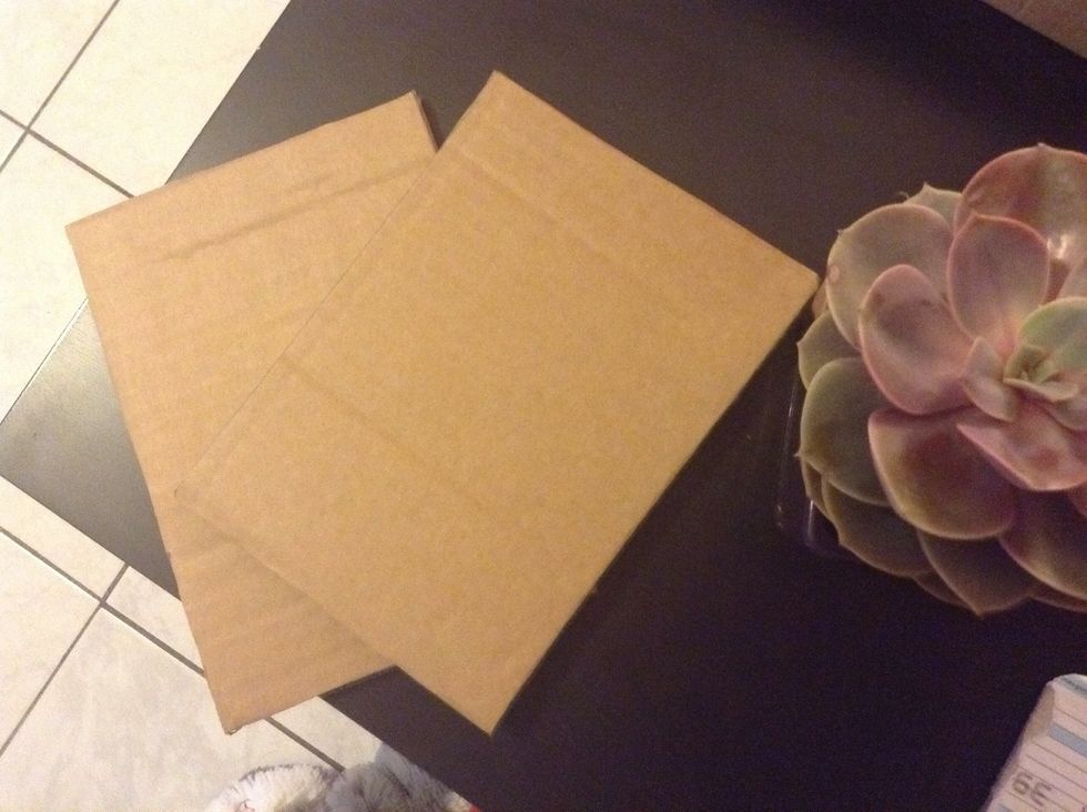 Cut your cardboard 21x16cm