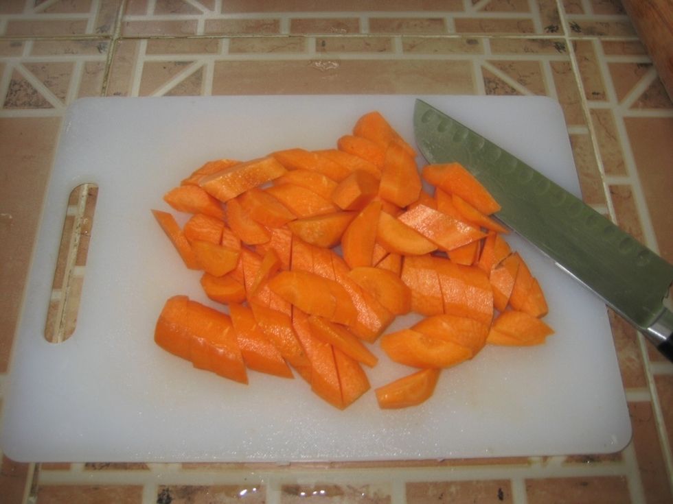 Cut your carrots into small pieces, the smaller the faster it will cook.