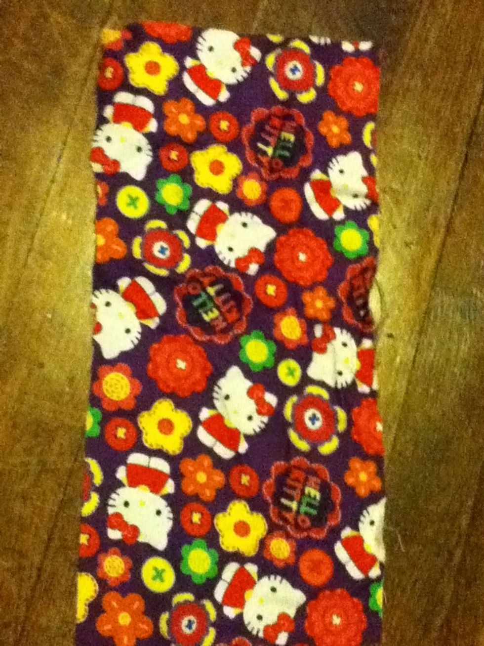 Cut your fabric into a rectangle. (The bigger the rectangle, the bigger the bow!)