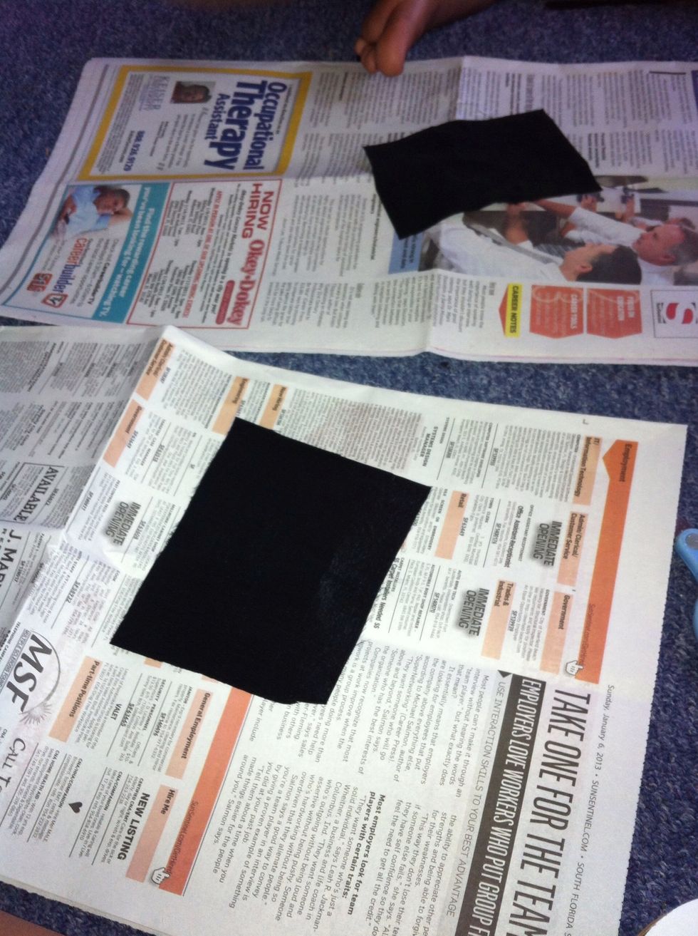 Cut your fabric into a rectangle