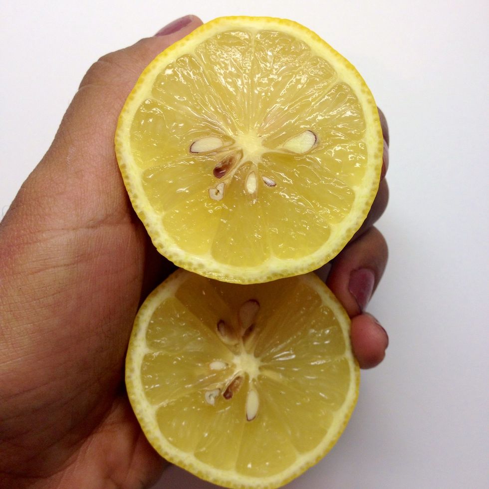 Cut your lemon in half