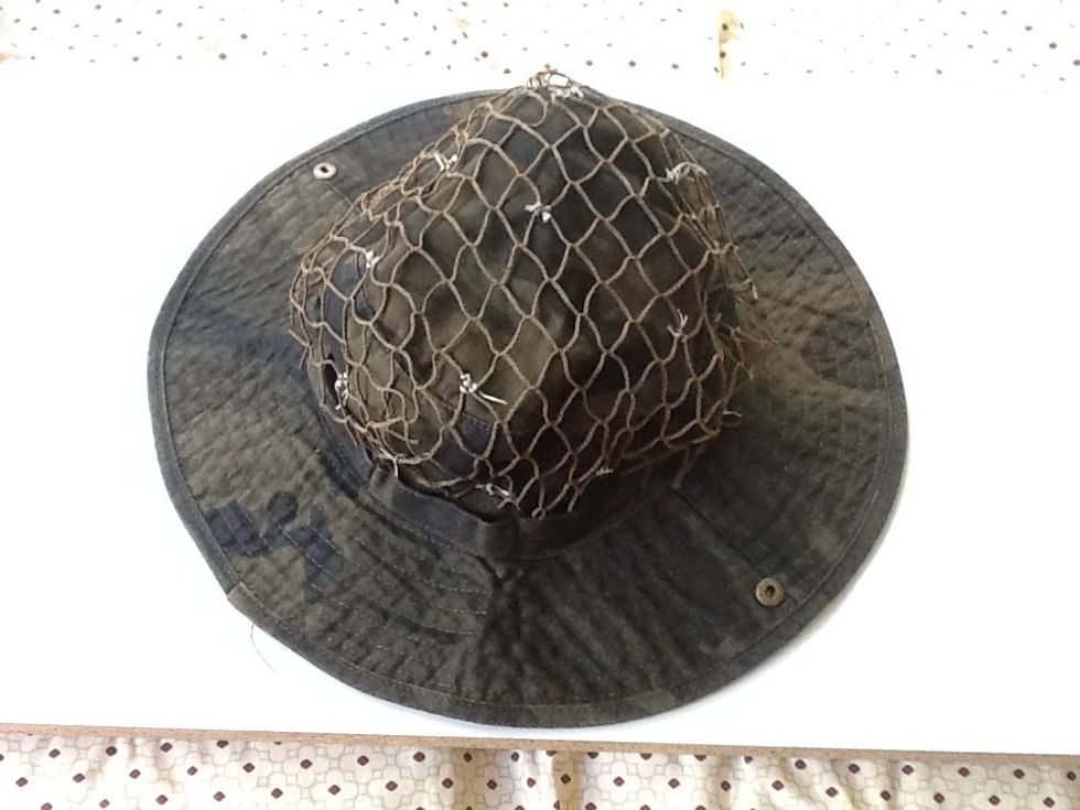 Cut your netting, and attach it the way you think works best. But with both sewing and some glue, your ghillie won't be falling apart like most store-bought ones.