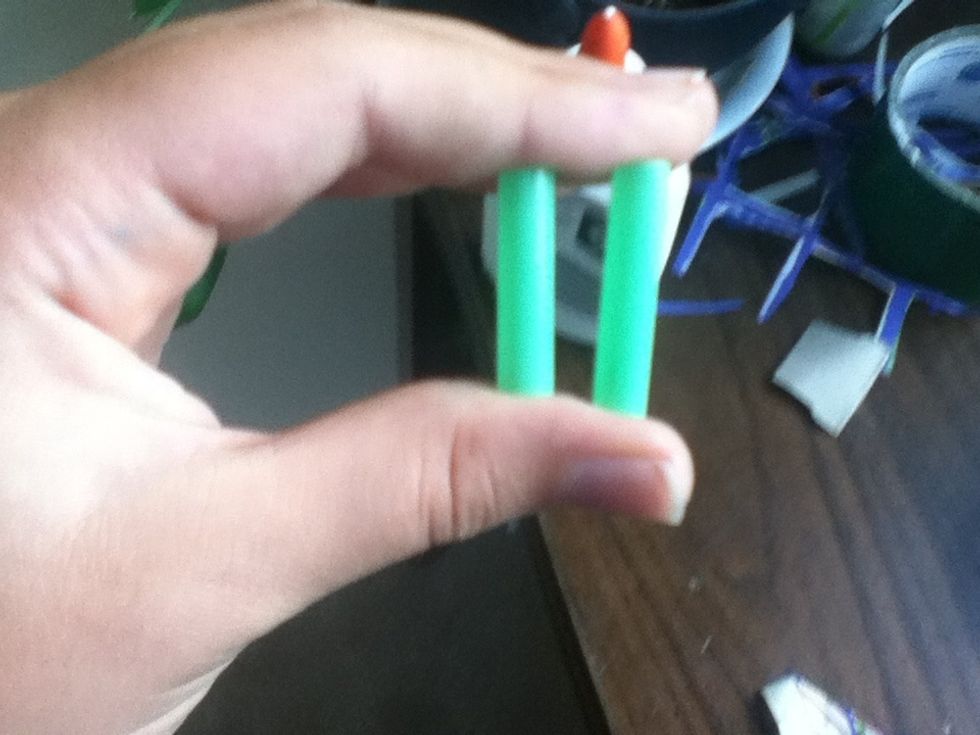 Cut your peice of straw in half