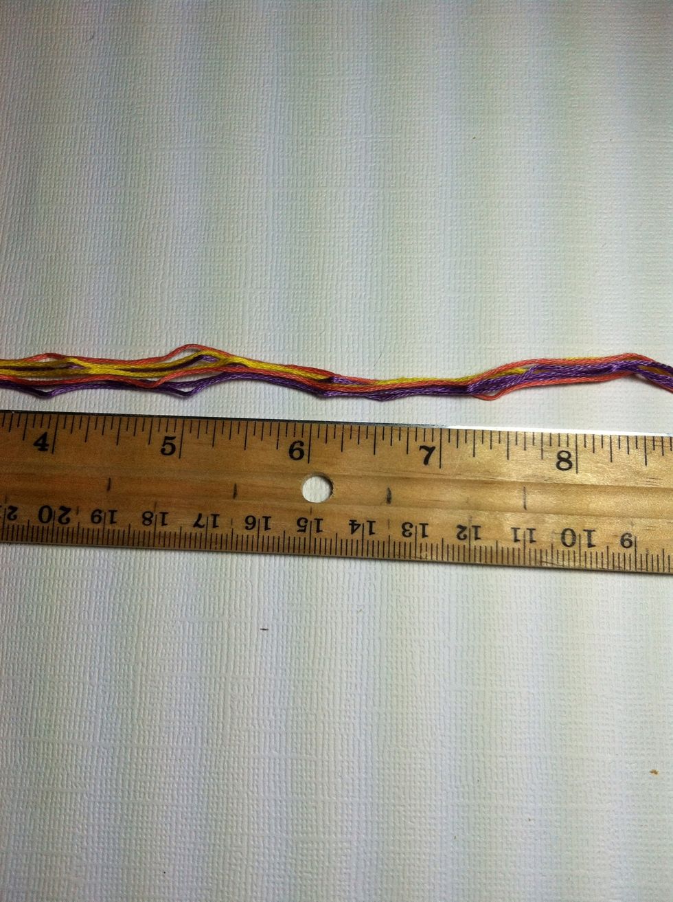 Cut your strings about 24 inches.