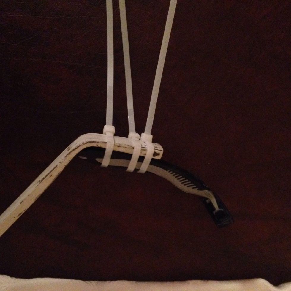 Cut zip ties but leave some in case you need to re-tighten