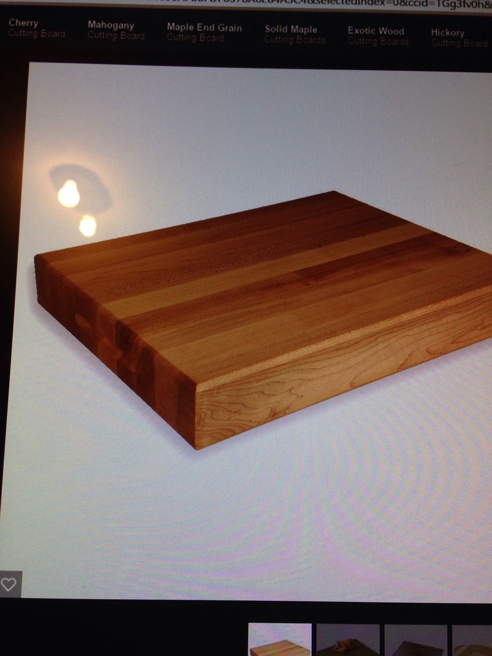 Cutting Board   Used to cut instead of on the table  I can use a cutting board so I don't scratch the tables