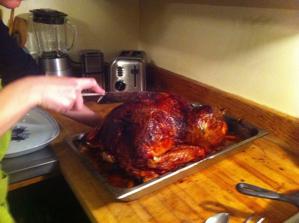 Cutting off the whole breast.
