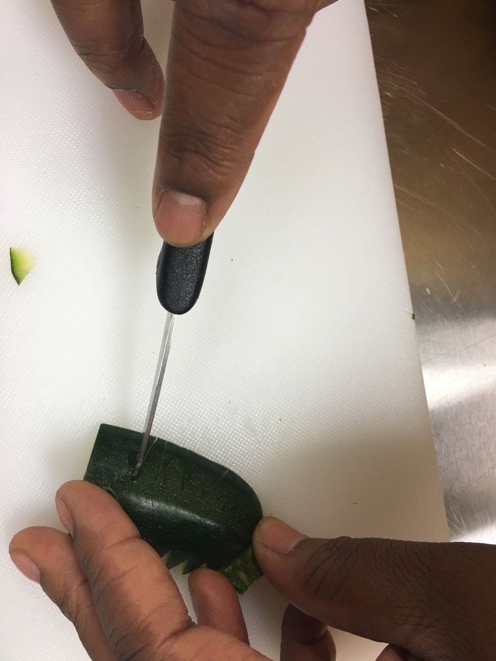 Cutting triangles all the way down.