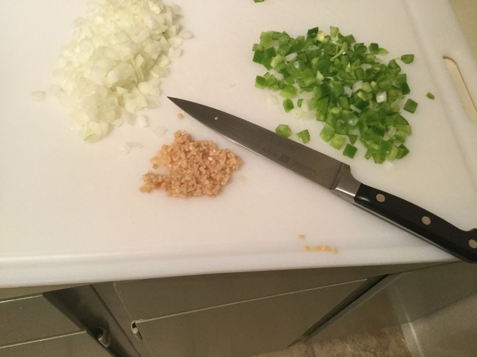 Cutting up my garlic