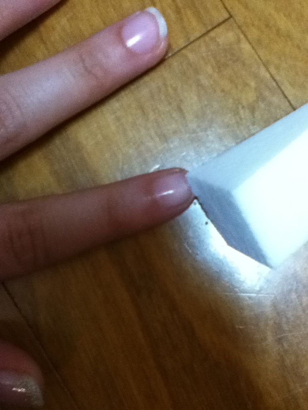 Dab it only on the top part of your nail