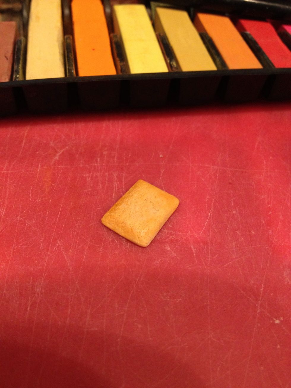 Dab it onto the tart until it looks like this
