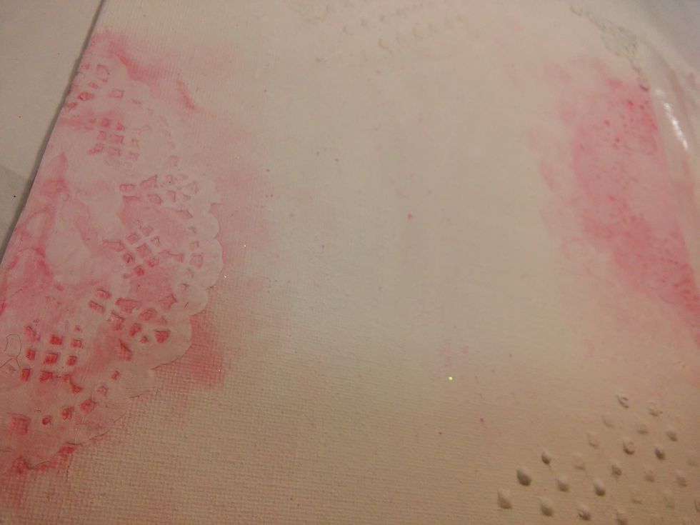 Dab off the excess water and dry with heat tool. Love this watercolor effect.