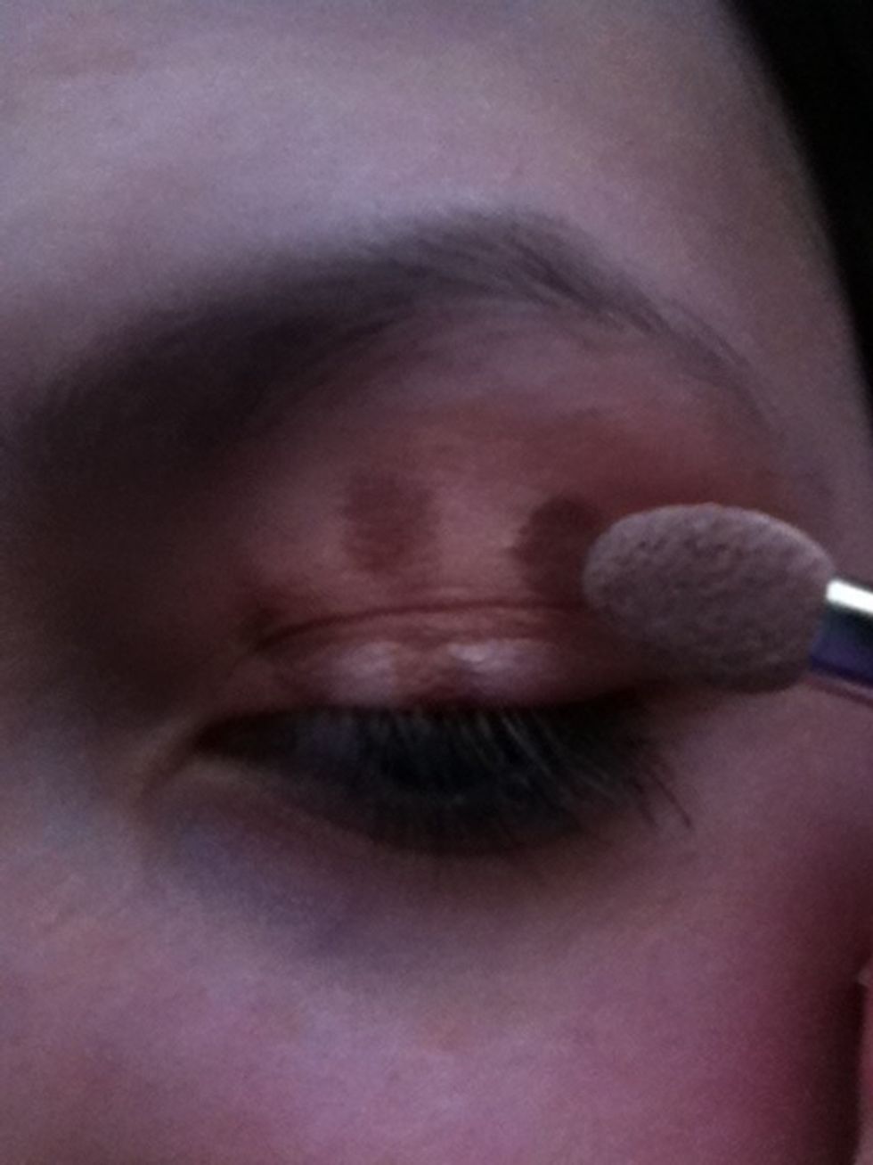 Dab random spots onto your eyelid, they can be any shape and don't have to be perfect!
