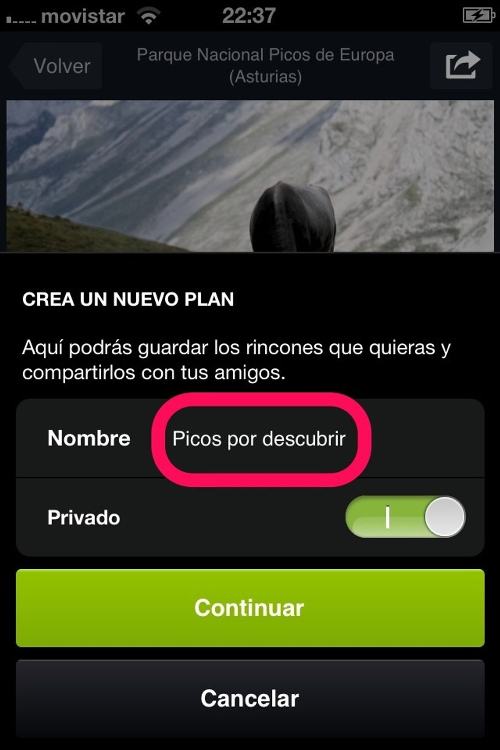 Dale un nombre a tu lista.