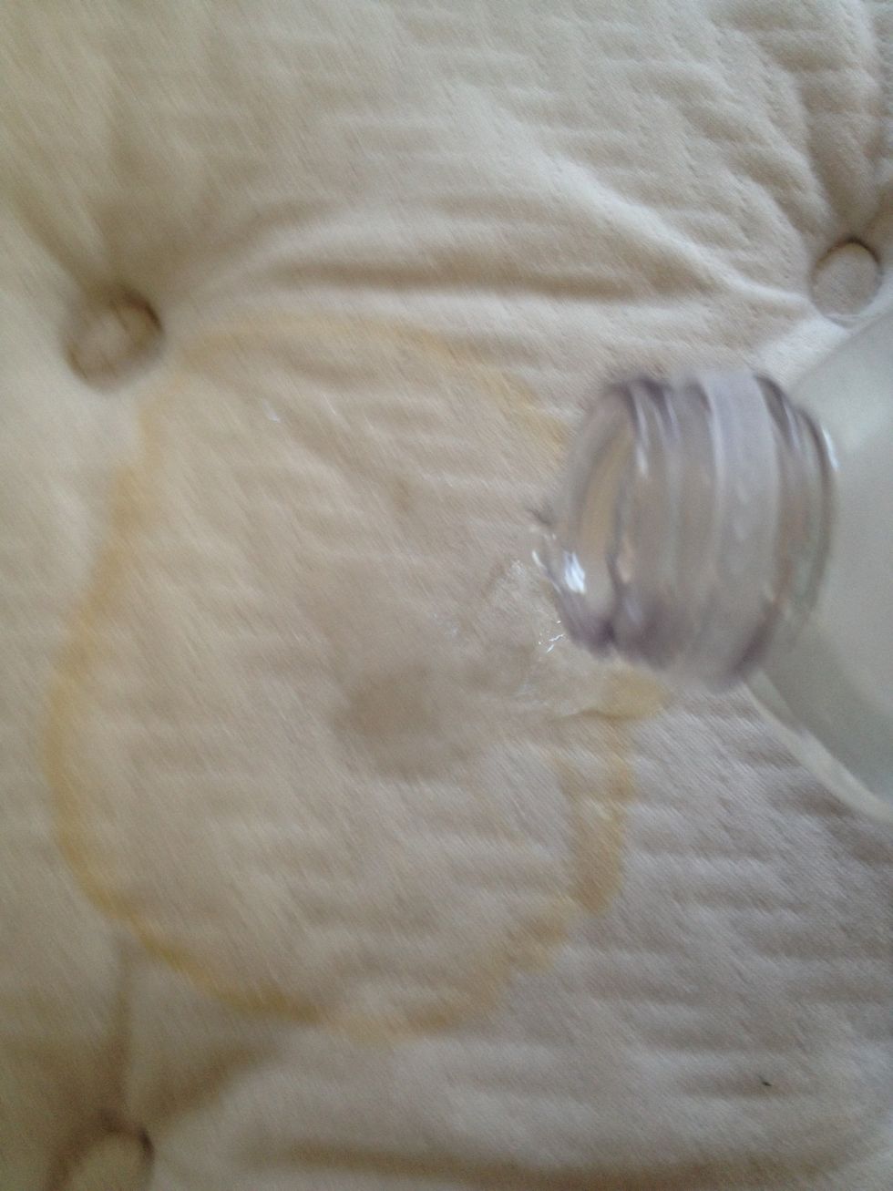 Dampen with water by smearing with hand or brush