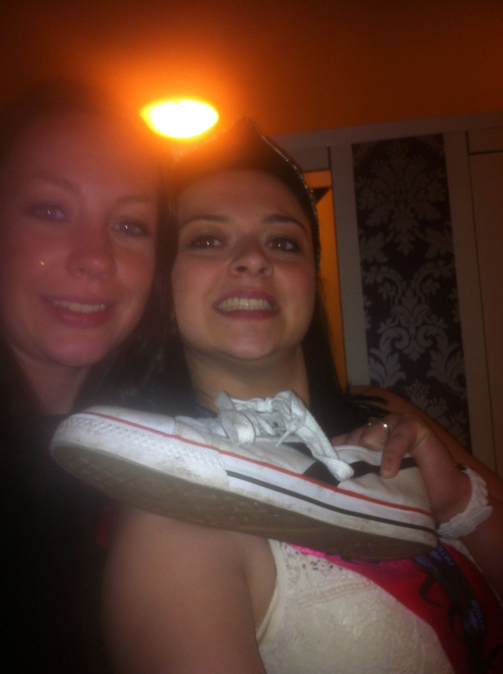 Dares for the bride - get someone's shoe for 10 minutes