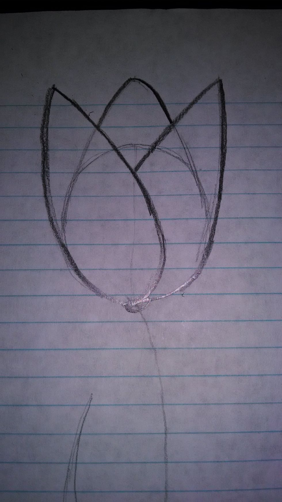 Darken the line accordingly; so that one side looks like its overlapping