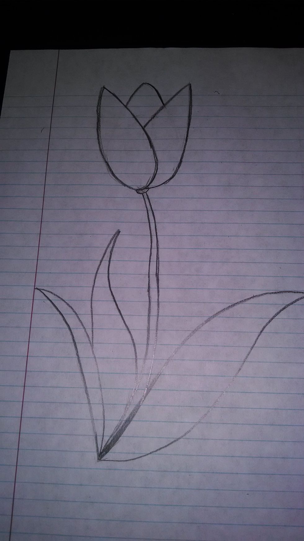 Darken the stem and make the leaves look fuller