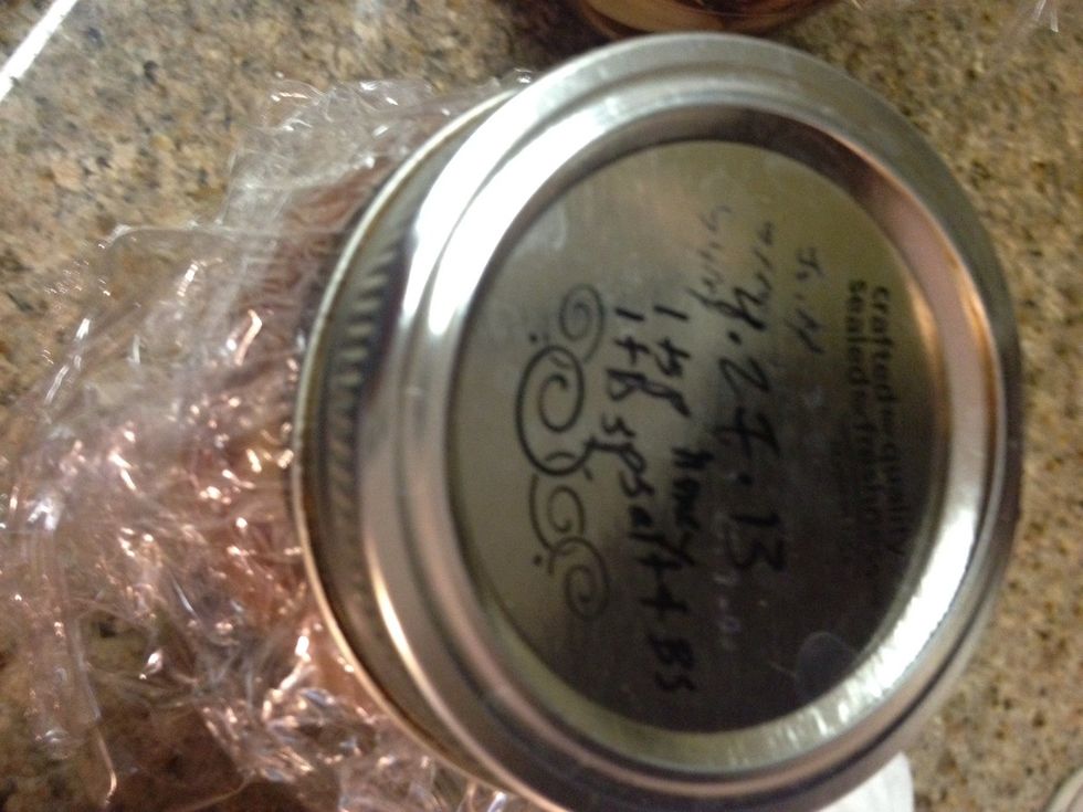 Date it and write recipe on lid. Store in a cool location. The longer the better, some say the Seer turns to medicine after 7 years.