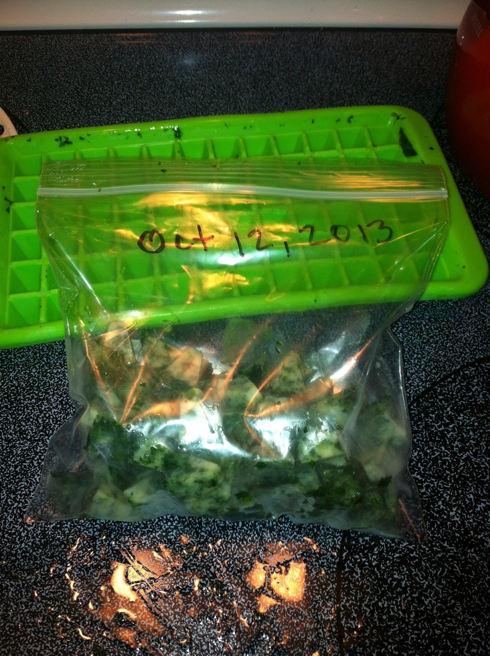 Date the baggie you put it in. It's good for up to 6 months.