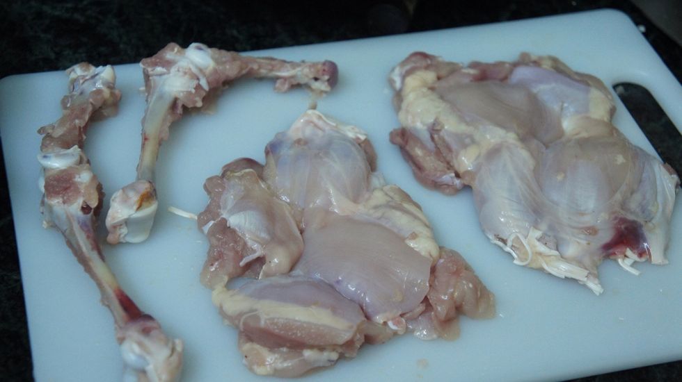 De-bone chicken thighs...