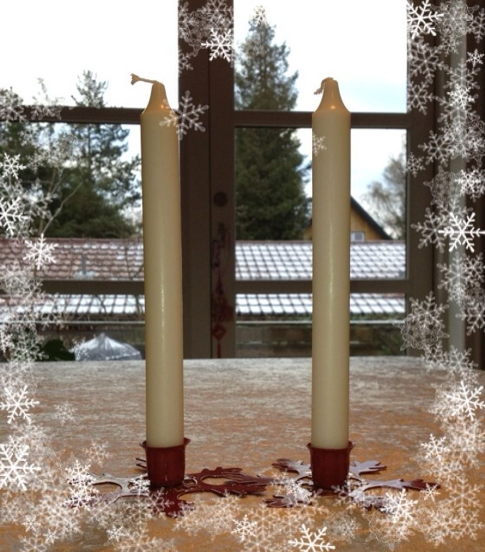 December 15th: Candlesticks shaped like snowflakes