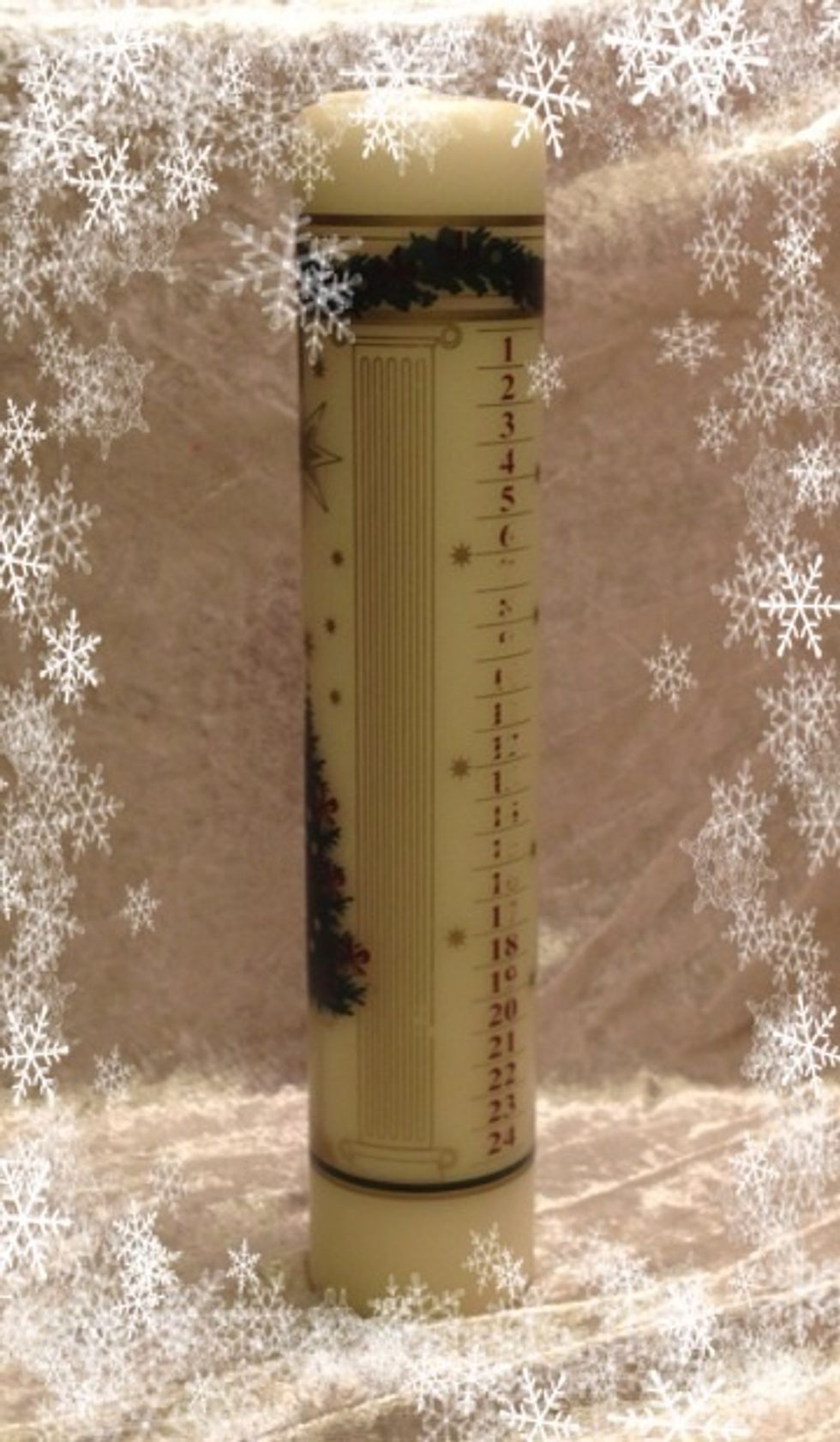 December 1st : A candle to help the count down to Christmas