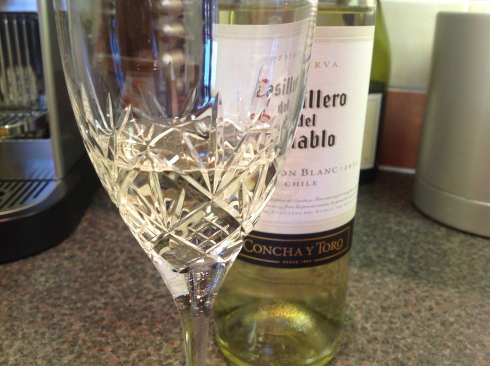 Decide it's okay to drink wine now and pour yourself a glass.