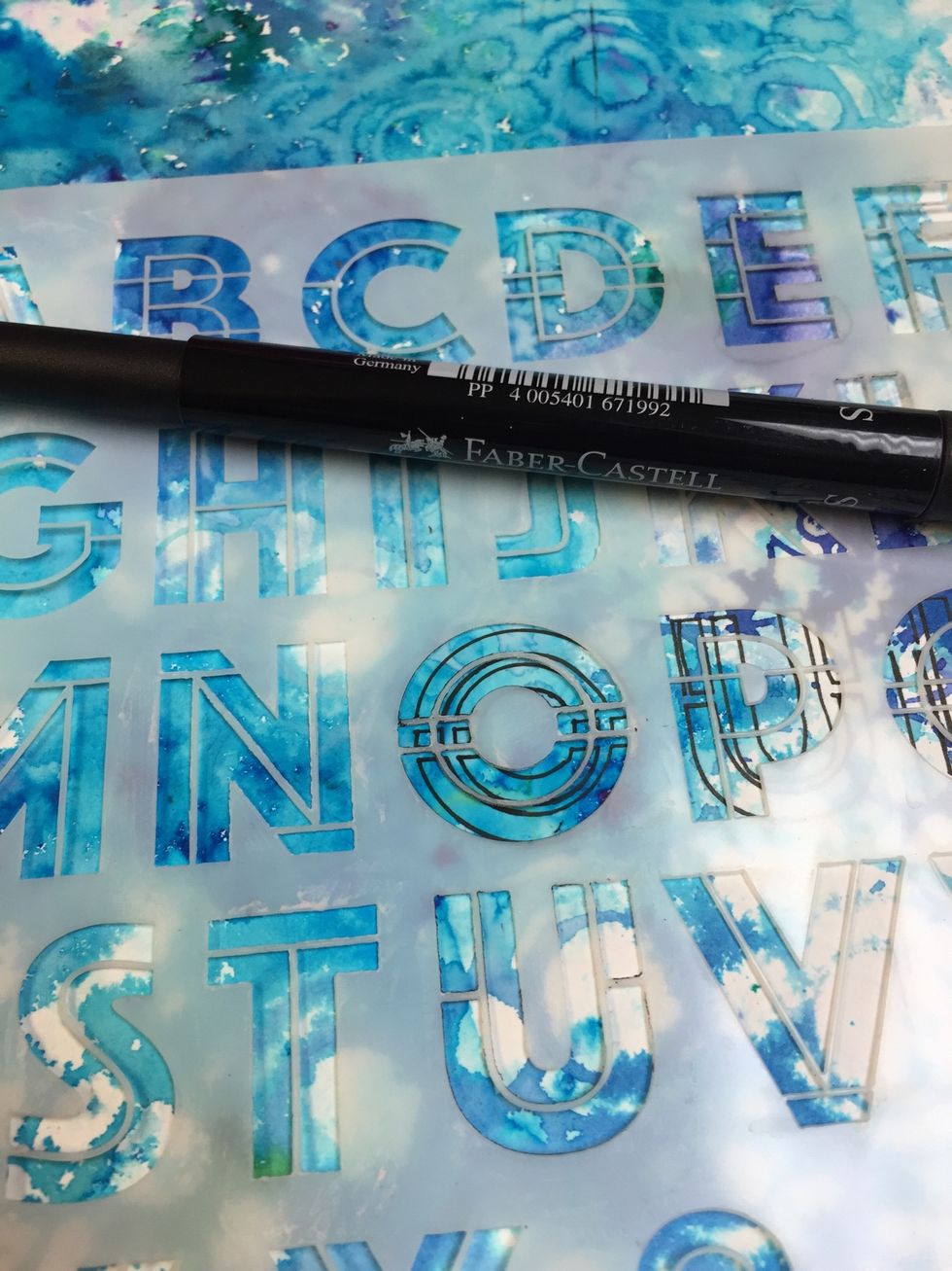 Decide on your words and using a Pitt pen that's waterproof write your alphas