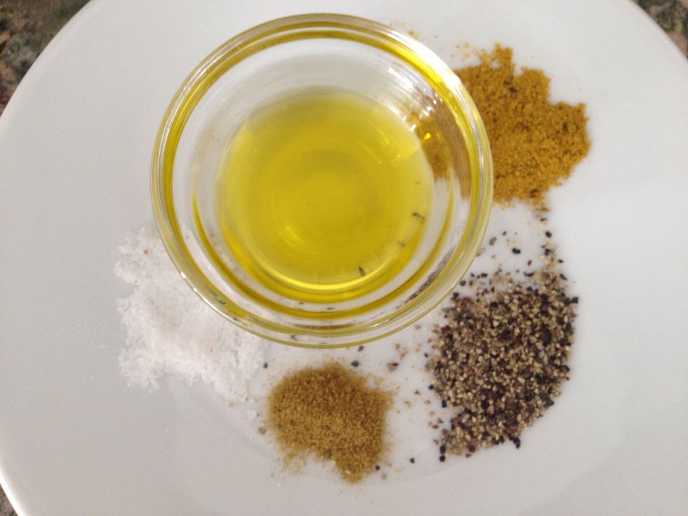 Decide what flavoring you crave. Sprinkle oil first and massage in with hands. Then mix all your dry ingredients together and sprinkle to taste. Massage with hands to blend til all is shiny.