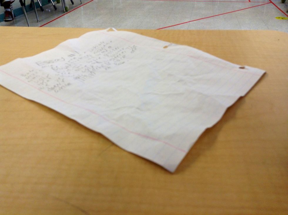 Decide which papers you no longer need and put them into a folder, binder, or just throw them away! Put your needed papers in a different folder or binder and set it aside.