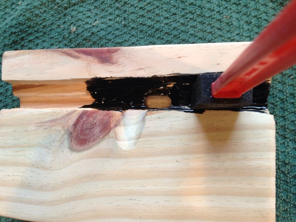 Decided a dark stain would look good on my desk or night stand. You choose, leave natural or stain the way you want to.