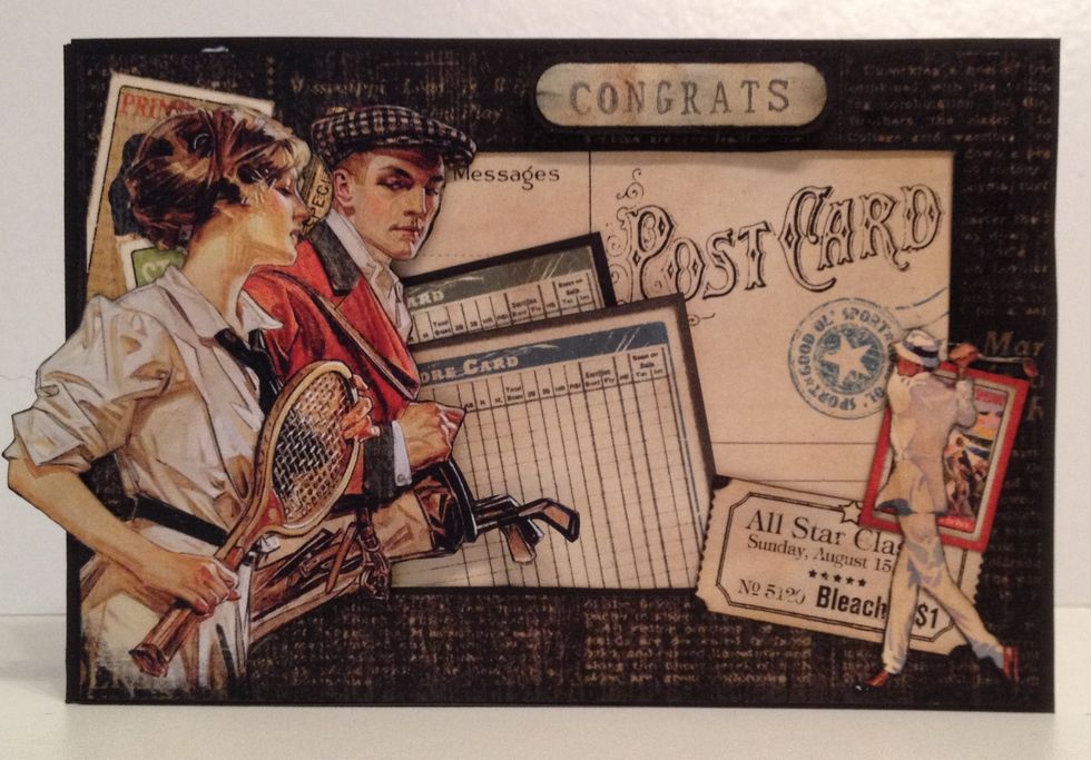 Decided to have the congrats in front and pop it up with 3D foam. Hope this was helpful and have fun creating :-) Hugs, Anne