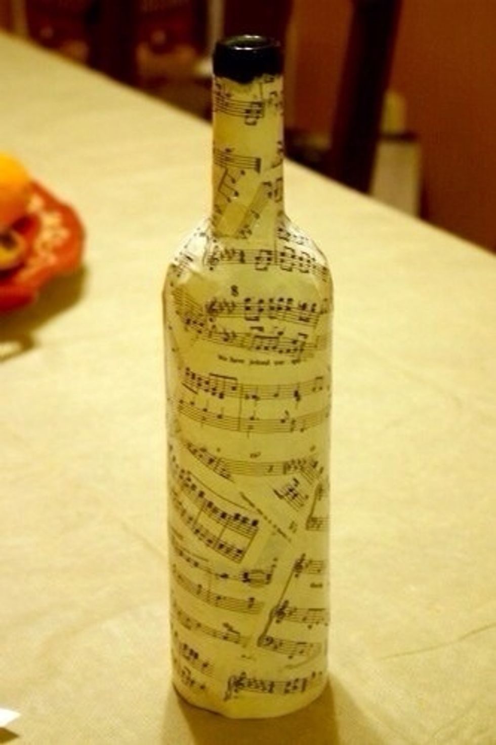 Deco Podge with old books, photos, or notes. Anything you can think of.