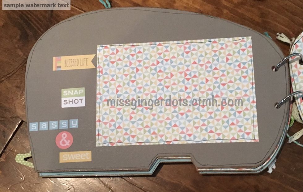 Decorate as shown . Mat size is 4 x 6".