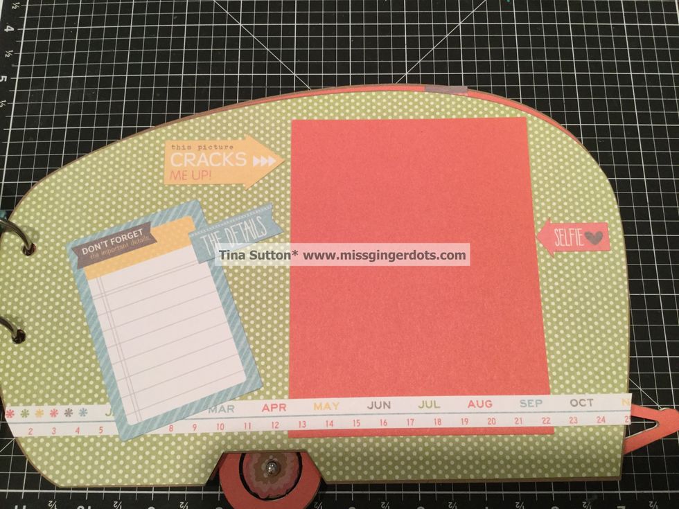 Decorate as Shown! The mat size is 4 x 5 1/2" The border with the months at the bottom is a zip strip. It is glued across and on top of the photo mat.