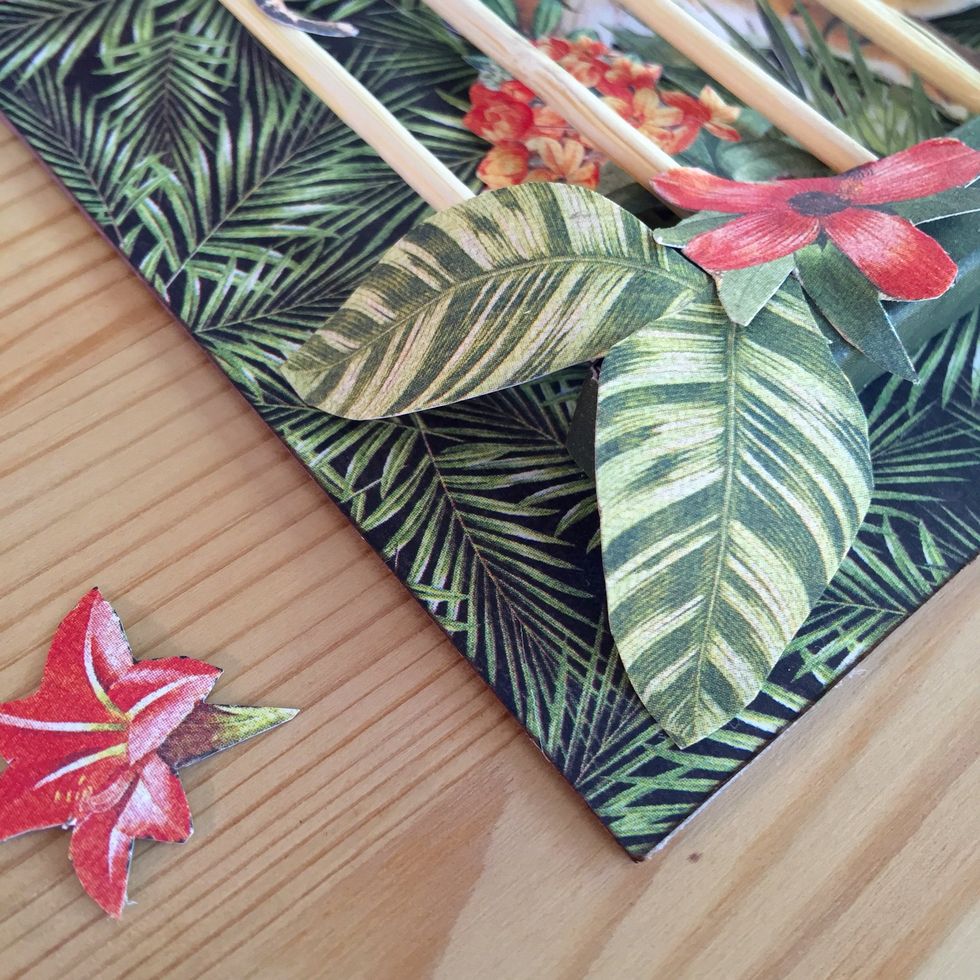 Decorate lower left corner.